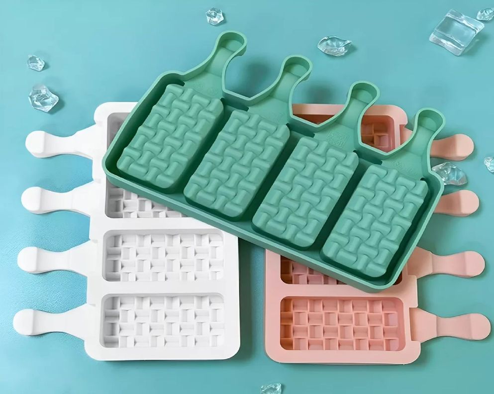 X2 Moldes De Silicona Reposteria Molde Helados Paletas 4cav-2