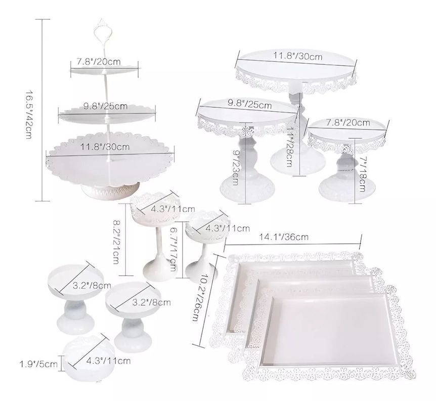 Set 12 Bases Para Tortas Alzadores Candy Bar Porta Cupcakes-3