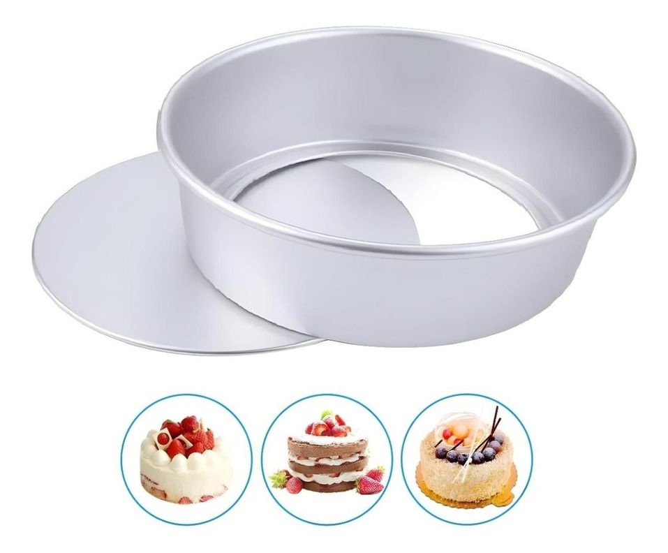 Molde De Aluminio Para Torta Molde Desmontable Molde 24x10cm Gris