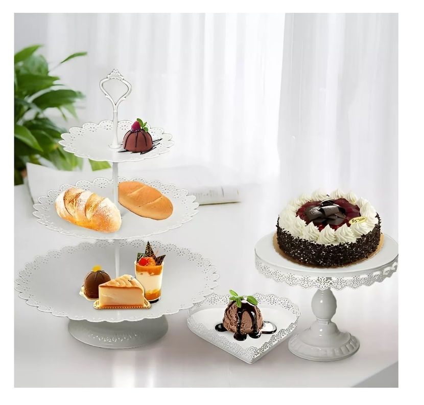 Set 6 Bases Para Tortas Porta Cupcakes Alzadores Candy Bar-1