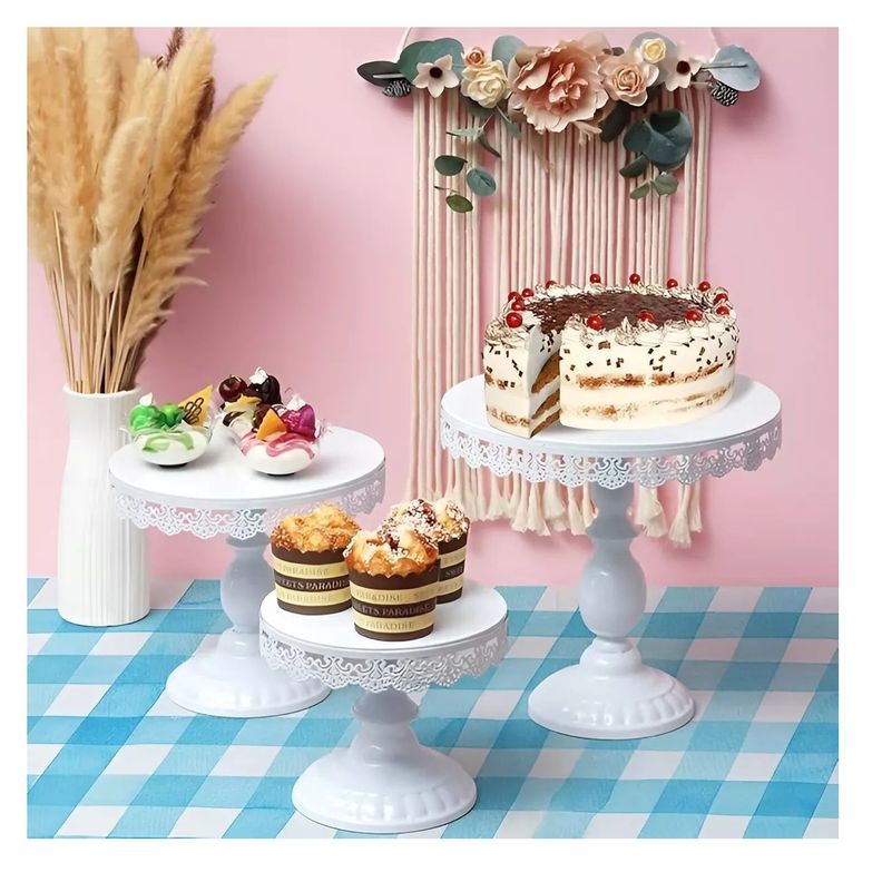 Set 6 Bases Para Tortas Porta Cupcakes Alzadores Candy Bar-3