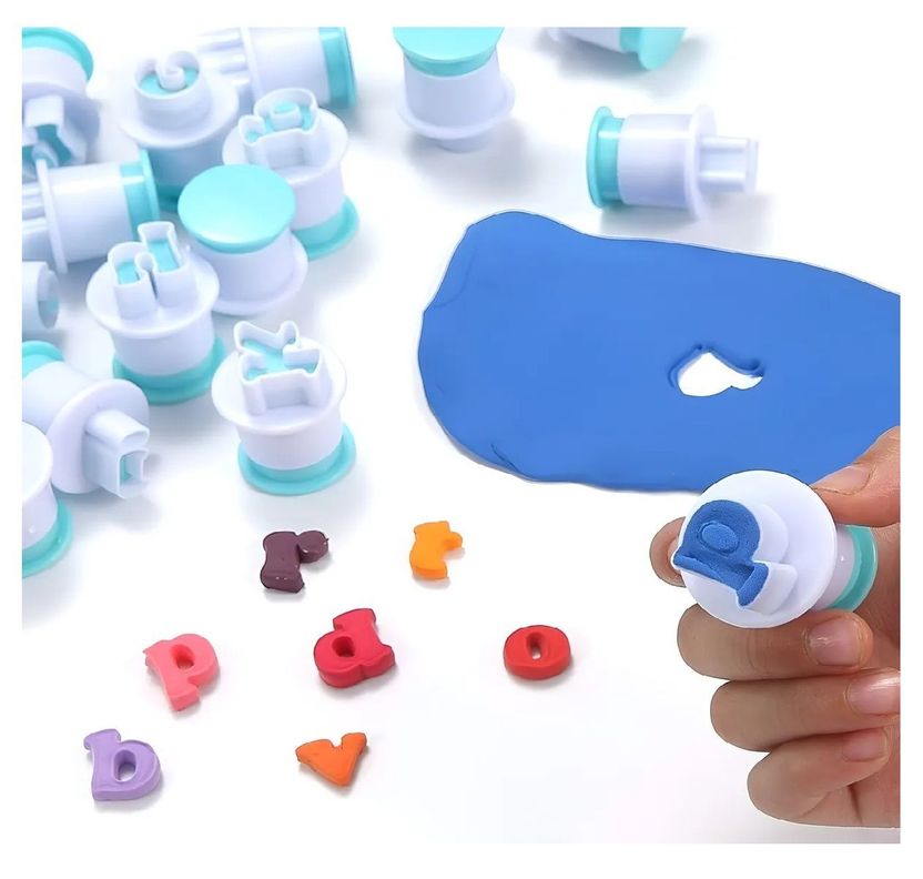 26 Cortador Fondant Con Expulsor Cortadores Letras Minuscula-4