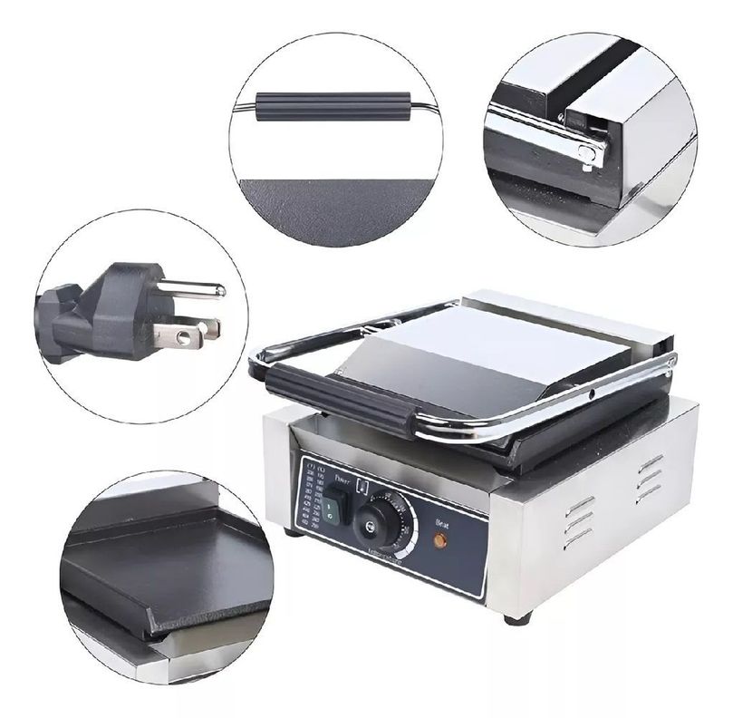 Sandwichera Industrial Maquina Para Sandwiches Panini 2200w -5