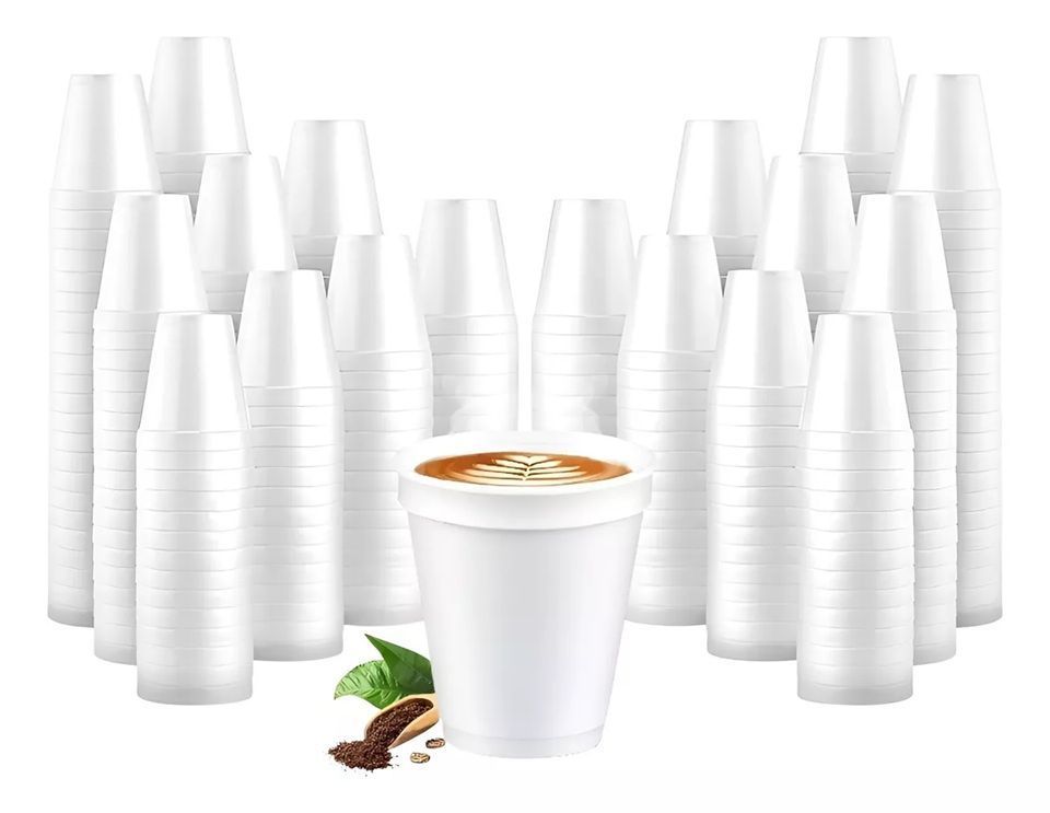 X1000 Vasos Plumavit Termico Vasos Desechable Vaso 6oz/177ml-0