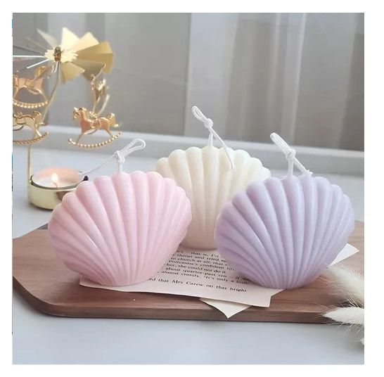 Pack X2 Moldes Para Hacer Velas Pequeñas Molde Concha De Mar-3