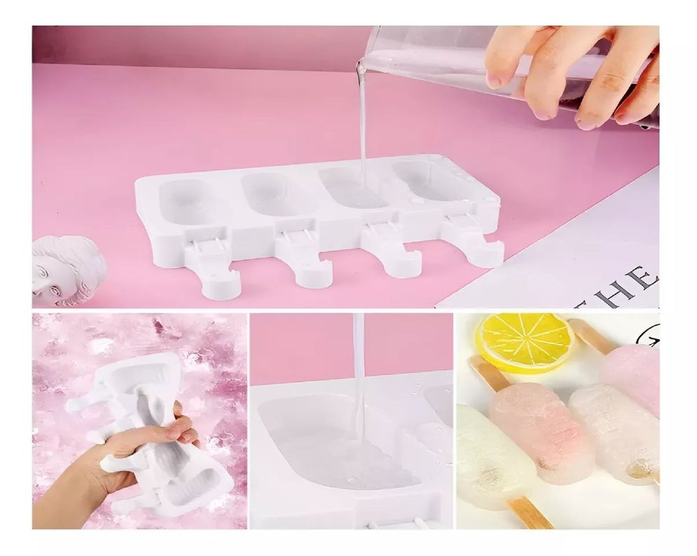 Moldes De Silicona Para Helados Molde Helado Paletas 420-3
