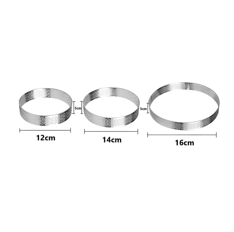 X3 Moldes Reposteria Molde Tartaleta Molde Microperforado-2