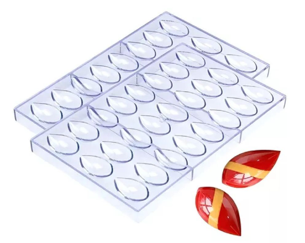 Pack X2 Molde Para Chocolate Moldes Para Bombones Ovalados-0
