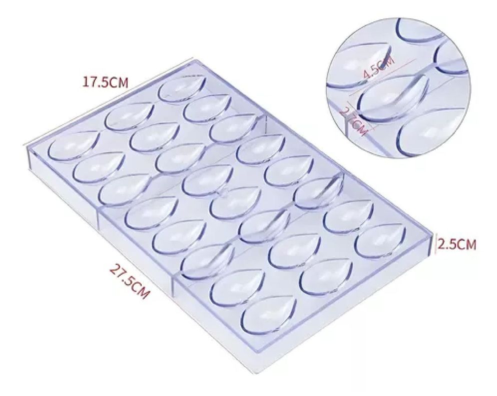 Pack X2 Molde Para Chocolate Moldes Para Bombones Ovalados-2