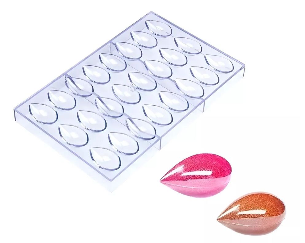 Pack X2 Molde Para Chocolate Moldes Para Bombones Ovalados-5