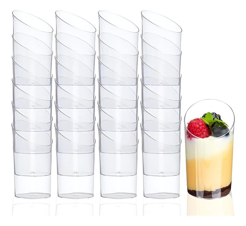 X60 Pocillo Desechables Pocillos Plasticos Para Postres 60ml Blanco