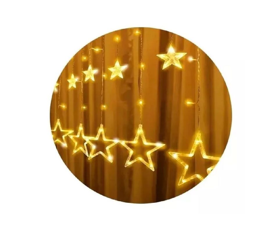 Luces Navideñas Exterior Cascadas Estrella Luces Cascadas 3m-0