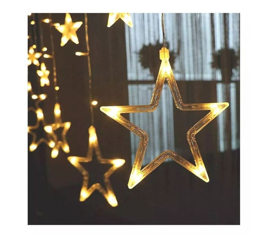 Luces Navideñas Exterior Cascadas Estrella Luces Cascadas 3m-2