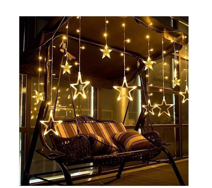 Luces Navideñas Exterior Cascadas Estrella Luces Cascadas 3m-3