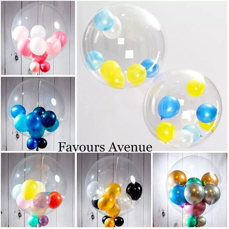 Pack X10 Globos Led Globo Burbuja Decoración Fiesta 24cm-5