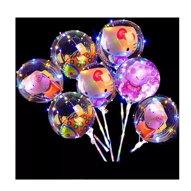 Pack X10 Globos Led Globo Burbuja Decoración Fiesta 24cm-7