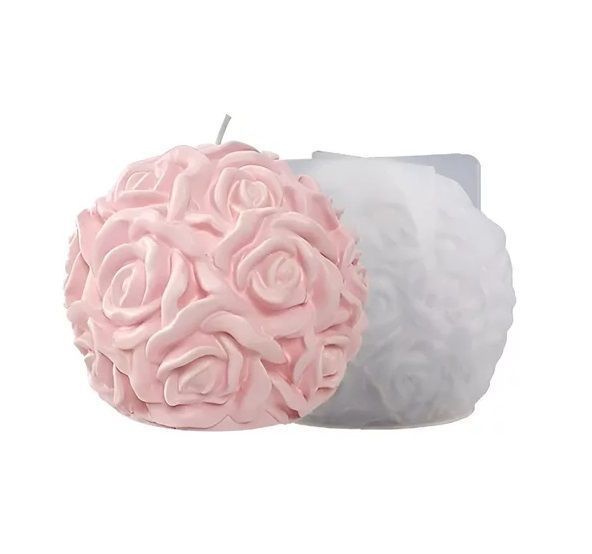 Pack X4 Moldes Silicona Moldes Jabones Molde Velas Rosas 3d-0