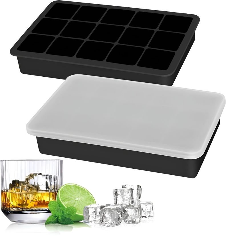 Cubetas Silicona Cubetera Silicona Cubetas Hielo C/tapa 15c-0