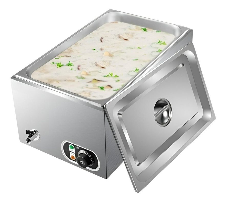 Chafer Bufetera Bano Maria Electrico Chafing Buffet Vapor 6l Gris