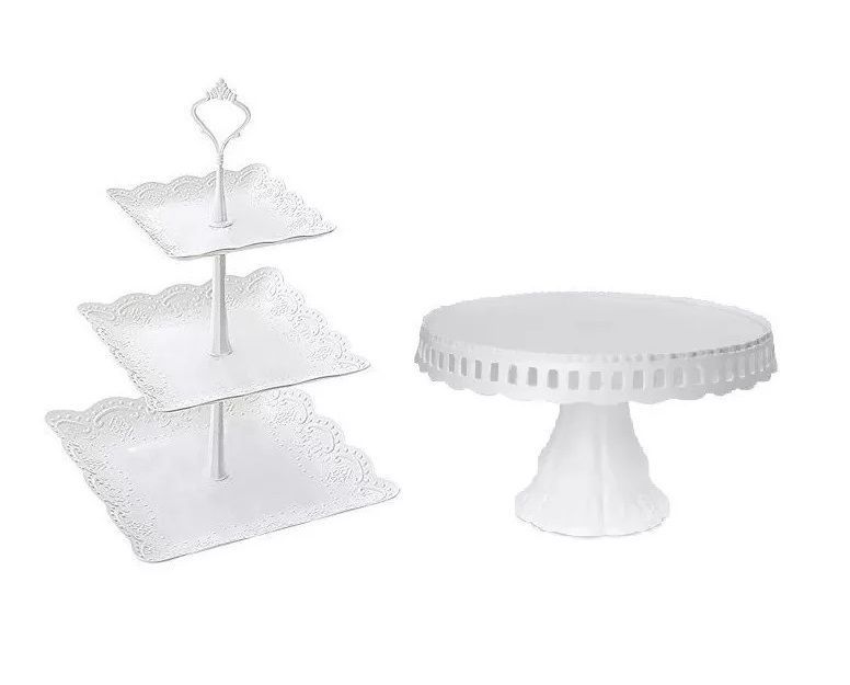 Set 2 Porta Torta Base De Torta Porta Cupcakes Porta Cupcake-0