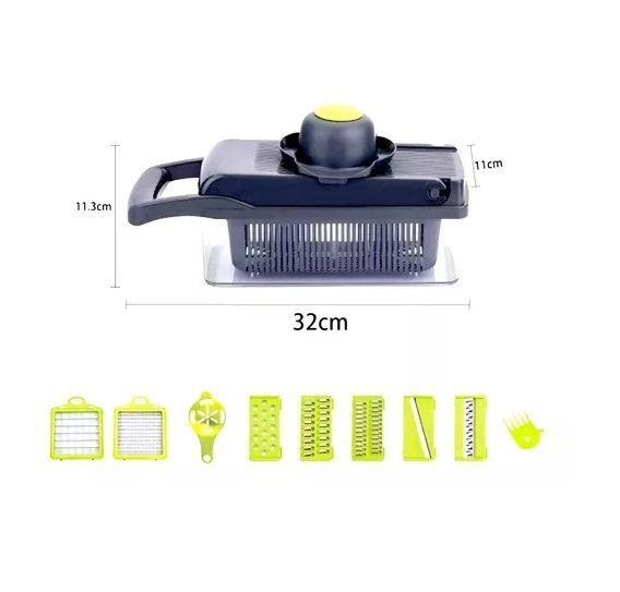 Cortadora De Verduras Picadora De Verduras Manual Pica 14pcs-1