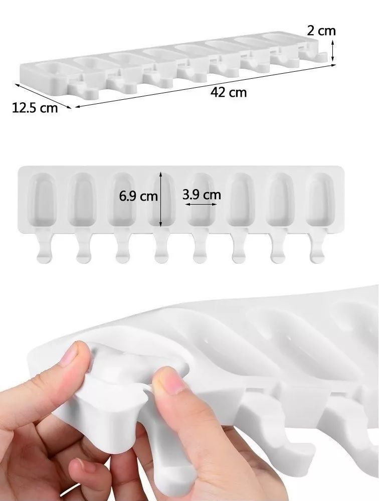 X2 Moldes De Silicona Para Helados Molde Paletas Helado 8cavid-2