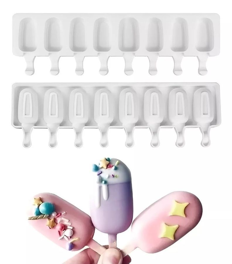 X2 Moldes De Silicona Para Helados Molde Paletas Helado 8cavid-7