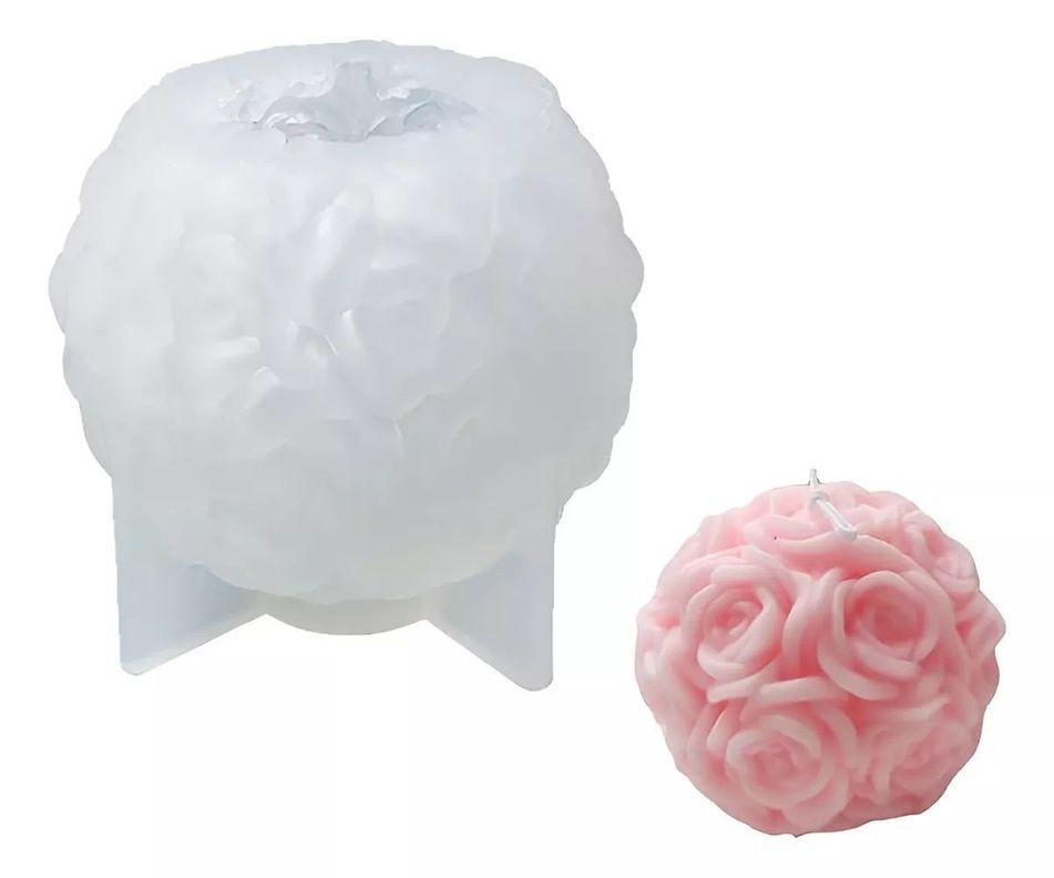 Moldes Para Hacer Velas Moldes Resina Molde Vela Rosas 3d-0