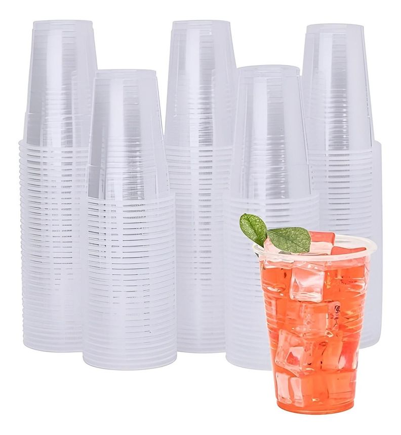 Set 300 Vasos Plasticos Desechables Vaso Plastico Vaso 200ml Transparente Surtido [ 999 ]