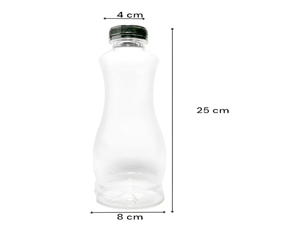 Pack 6 Botellas Plasticas Transparentes Botella C/tapa 800ml-2