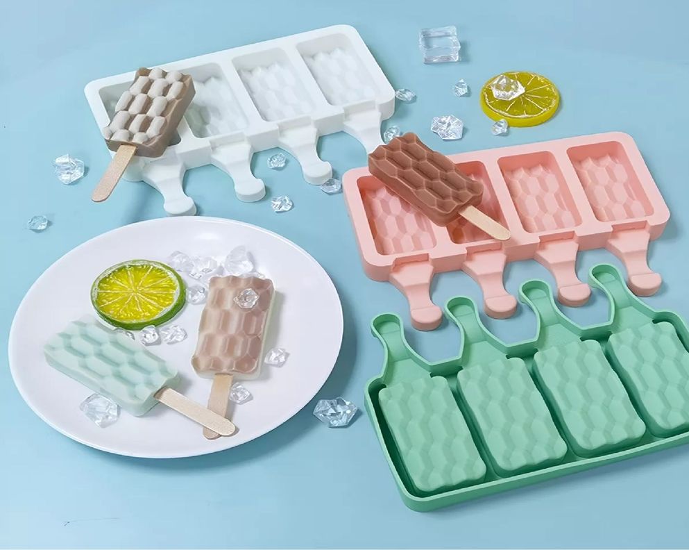 Set X4 Moldes De Silicona Reposteria Molde Helados Paletas-4