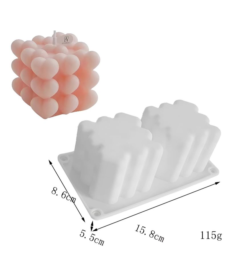 Pack x2 Moldes Para Hacer Velas Moldes Resina Molde Vela Corazon-2