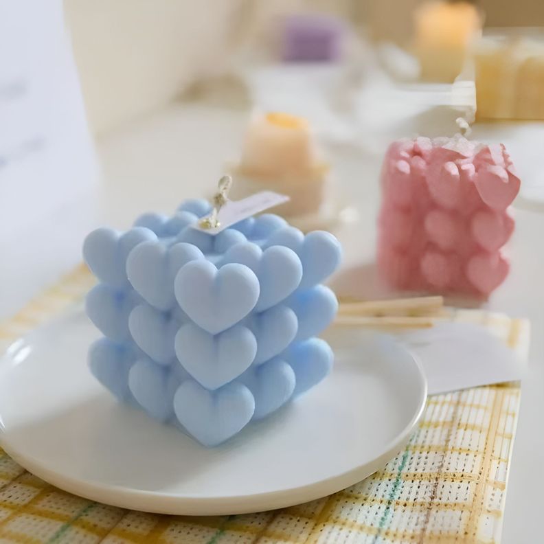 Pack x2 Moldes Para Hacer Velas Moldes Resina Molde Vela Corazon-3