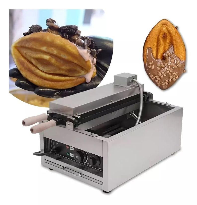 Maquina Para Waffles Wafleras Con Formas Wafles Vagina 3000w-2