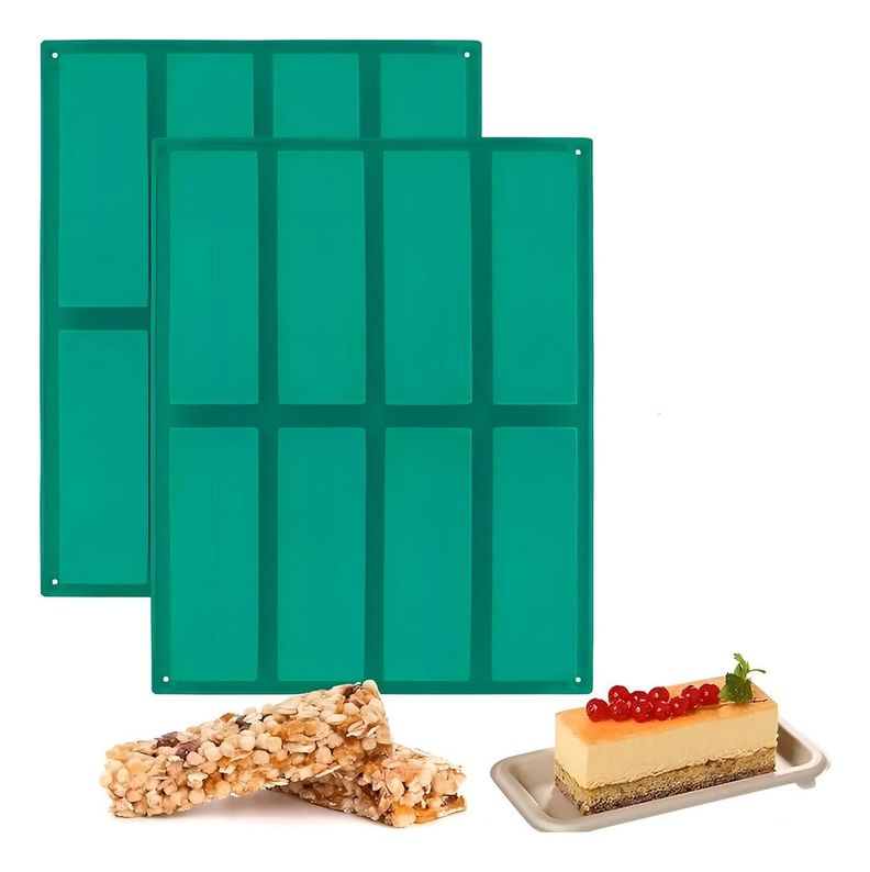 Pack X2 Moldes De Chocolate Molde Silicona Moldes Barra 8cav Moldes Para Chocolate 8 Barra Cereal Mo Surtido [ 999 ]