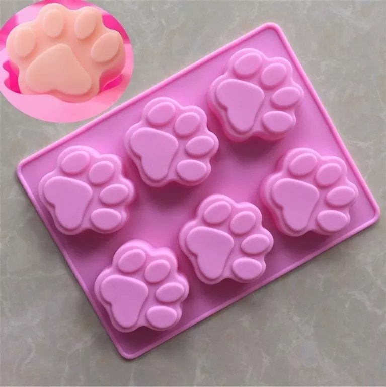 Molde Silicona Huella Moldes De Silicona Mascota Pata 6cav-3