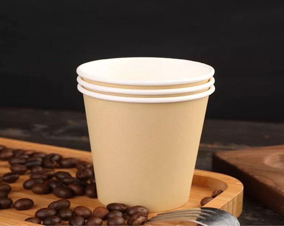 50 Vaso Kraft Vasos Para Cafe Vaso Papel Kraft C/tapa 12oz-7