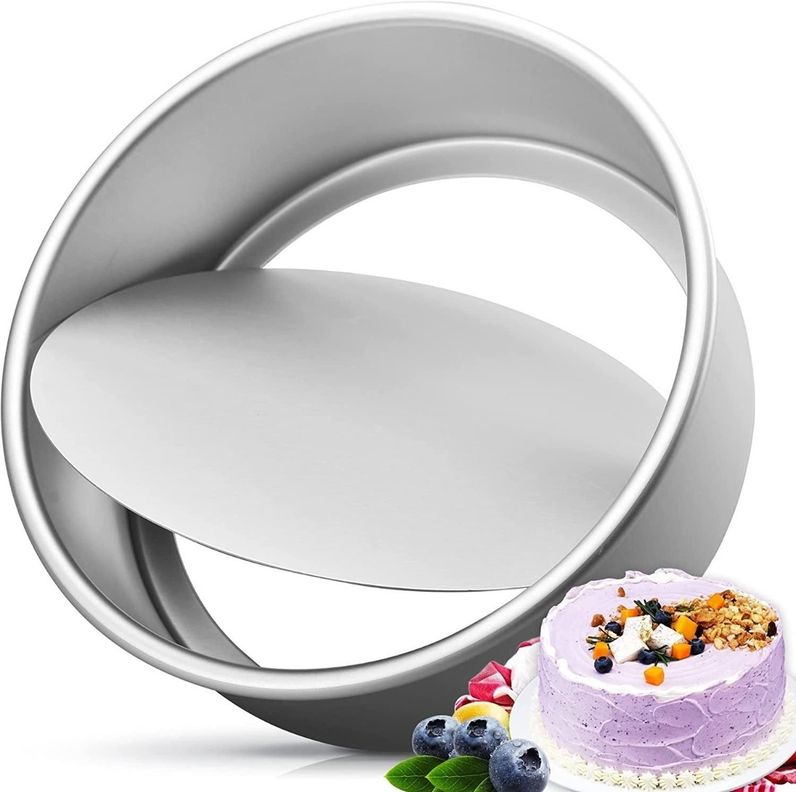 Molde De Aluminio Para Torta Molde Desmontable Molde 28x10cm Gris Claro