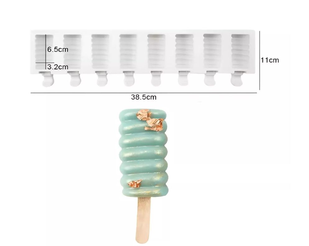 Molde Helado Silicona Molde Helados Moldes Paletas Espiral-1