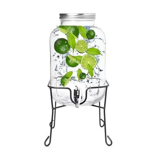 Dispensador De Jugo Con Atril Dispensadores Bebidas Tarro 4l-0