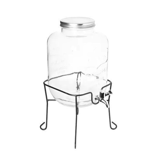 Dispensador De Jugo Con Atril Dispensadores Bebidas Tarro 4l-4