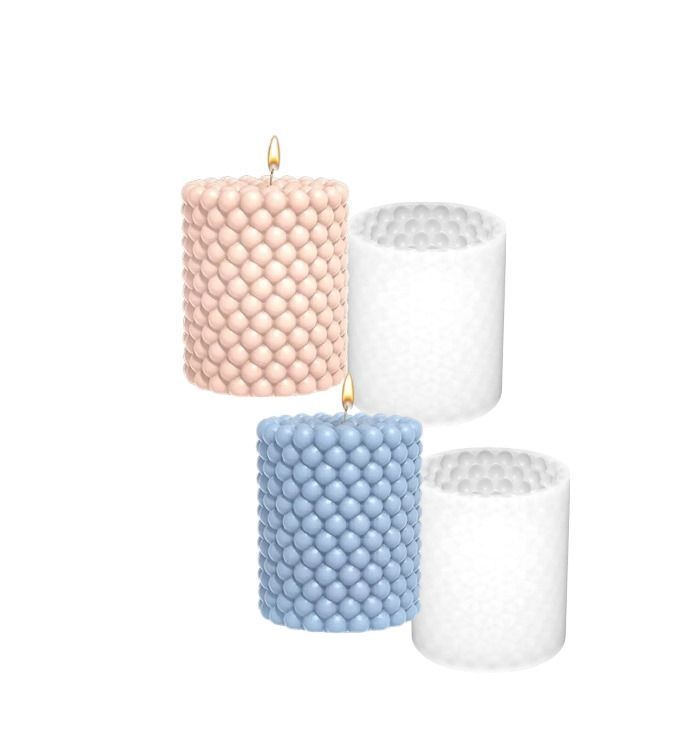 Molde Para Velas Moldes Para Hacer Velas Cilindro Burbuja-4