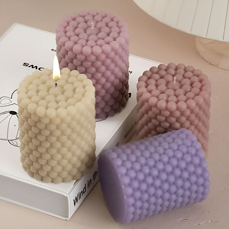 Molde Para Velas Moldes Para Hacer Velas Cilindro Burbuja-6