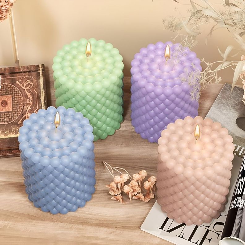 Molde Para Velas Moldes Para Hacer Velas Cilindro Burbuja-7