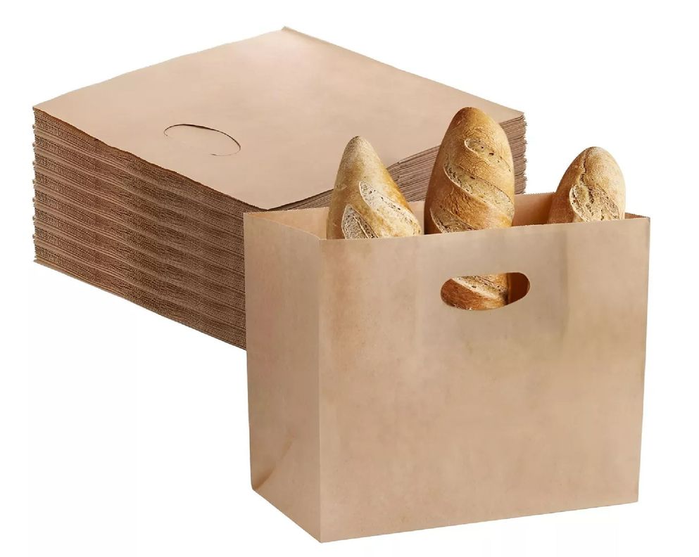 25 Bolsas Papel Bolsas Papel Kraft Bolsa Con Manilla 35x32cm-4