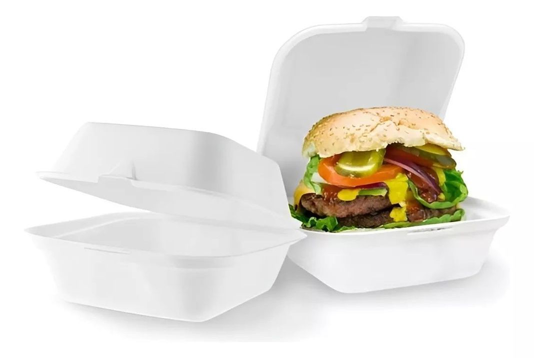 Pack X25 Envases De Plumavit Para Comida Envase Hamburguesa-0