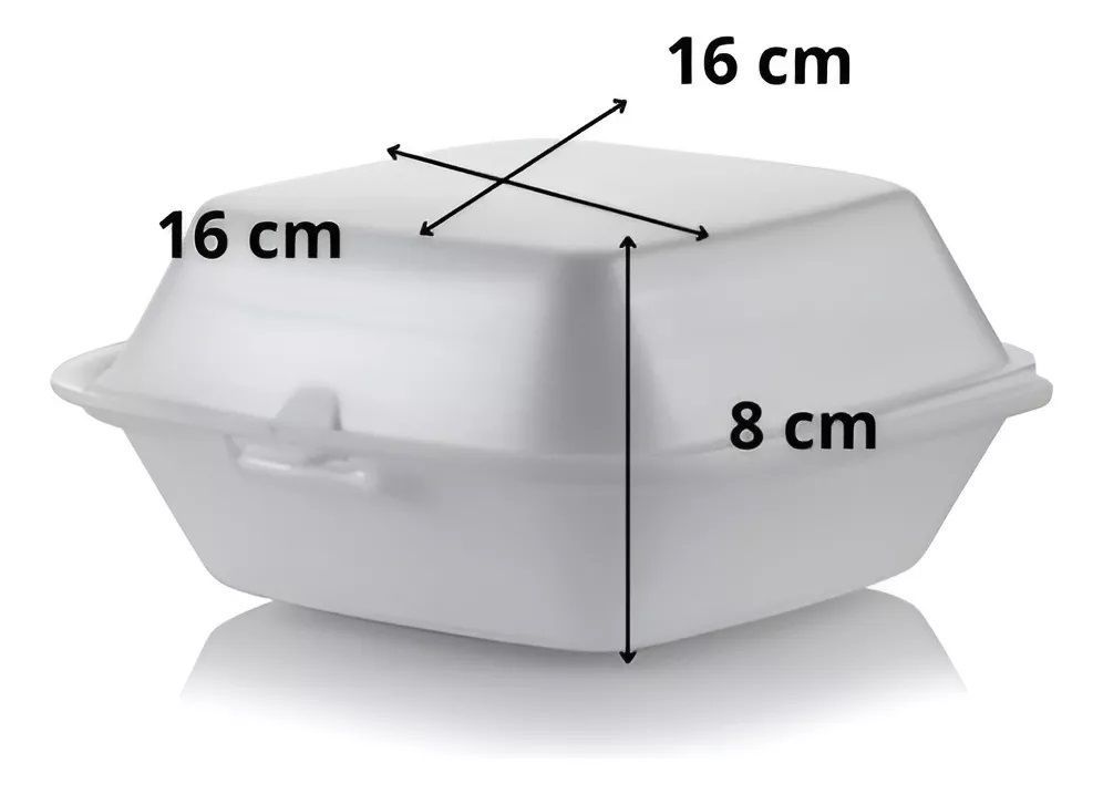 Pack X25 Envases De Plumavit Para Comida Envase Hamburguesa-2
