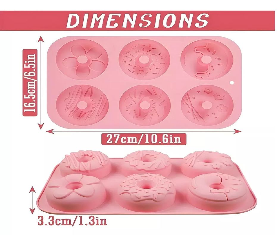 Molde Silicona Molde Reposteria Moldes Donuts Molde Donas 6c-2