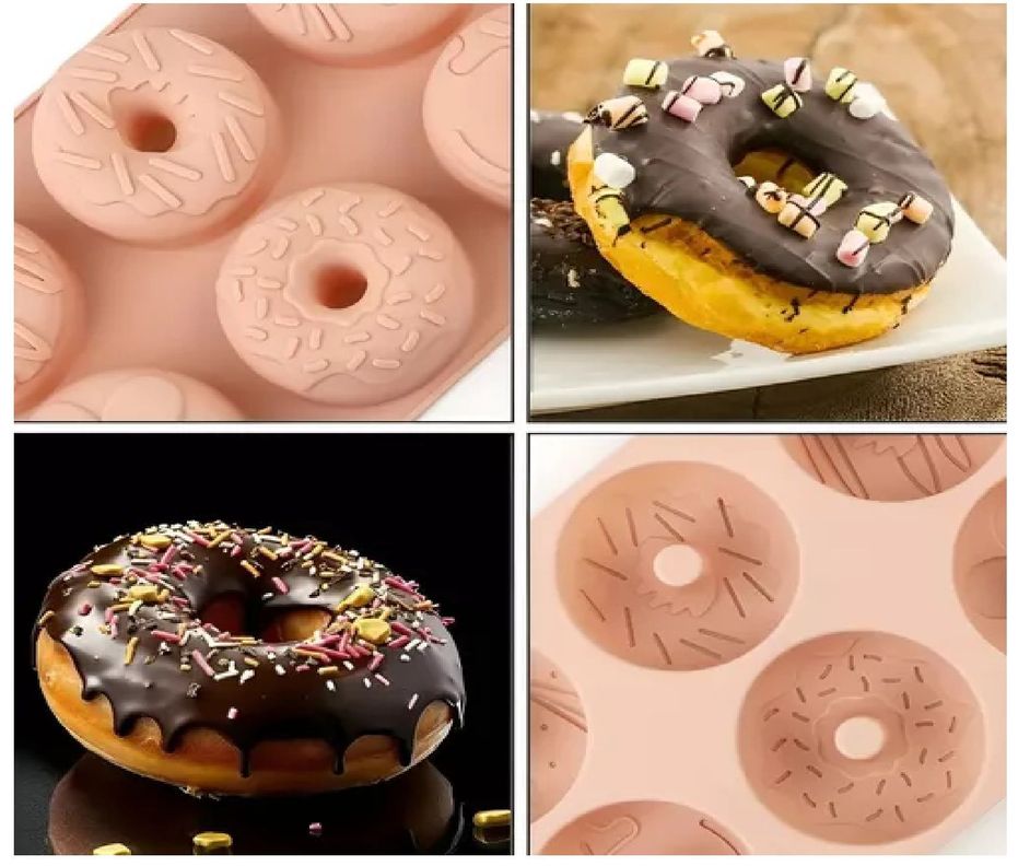 Molde Silicona Molde Reposteria Moldes Donuts Molde Donas 6c-4