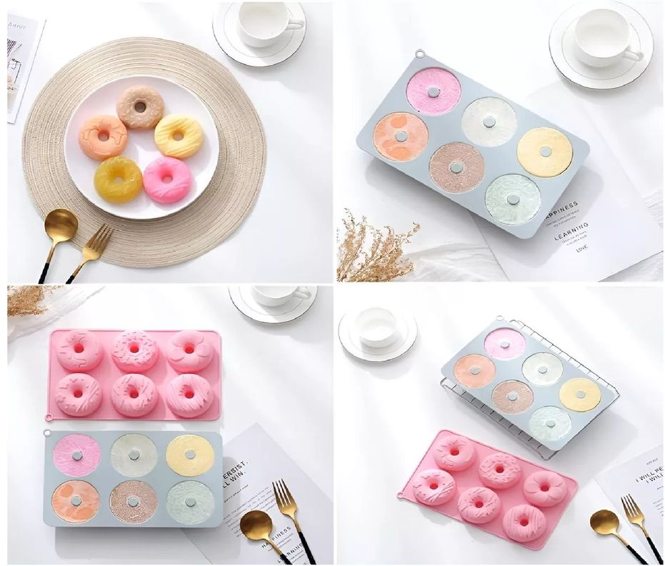 Molde Silicona Molde Reposteria Moldes Donuts Molde Donas 6c-6